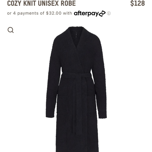 SKIMS Other - Skims Cozy Robe Onyx size XXS/XS